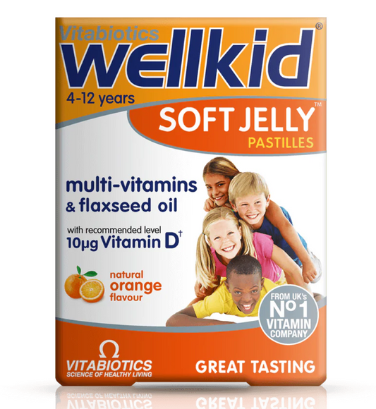Vitabiotics Wellkid Soft Jelly Strawberry Pastilles