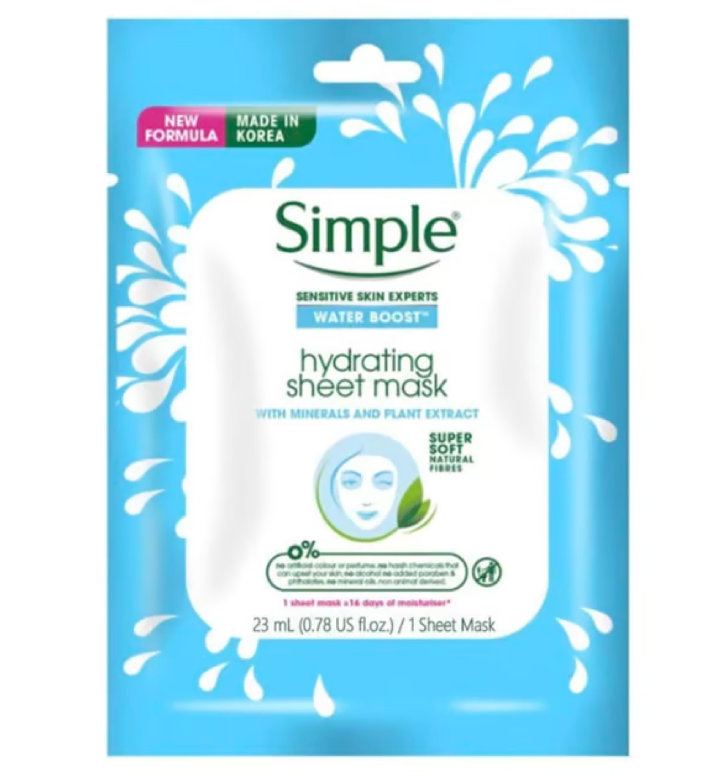 https://buraki.pk/products/simple-hydrating-water-boost-sheet-mask